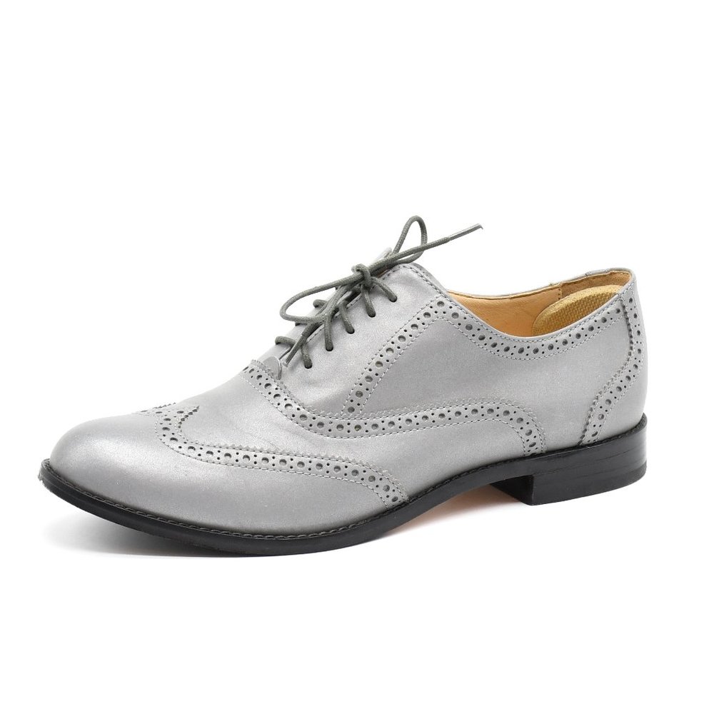 Cole Haan Silver Reflective Wingtip Oxford 10